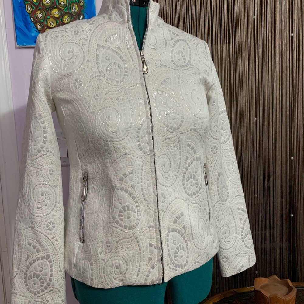 Career suit jacket zip up.